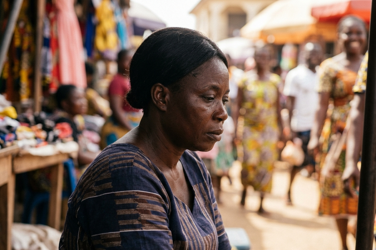 A young lady removing a smiling mask to reveal their true emotions.